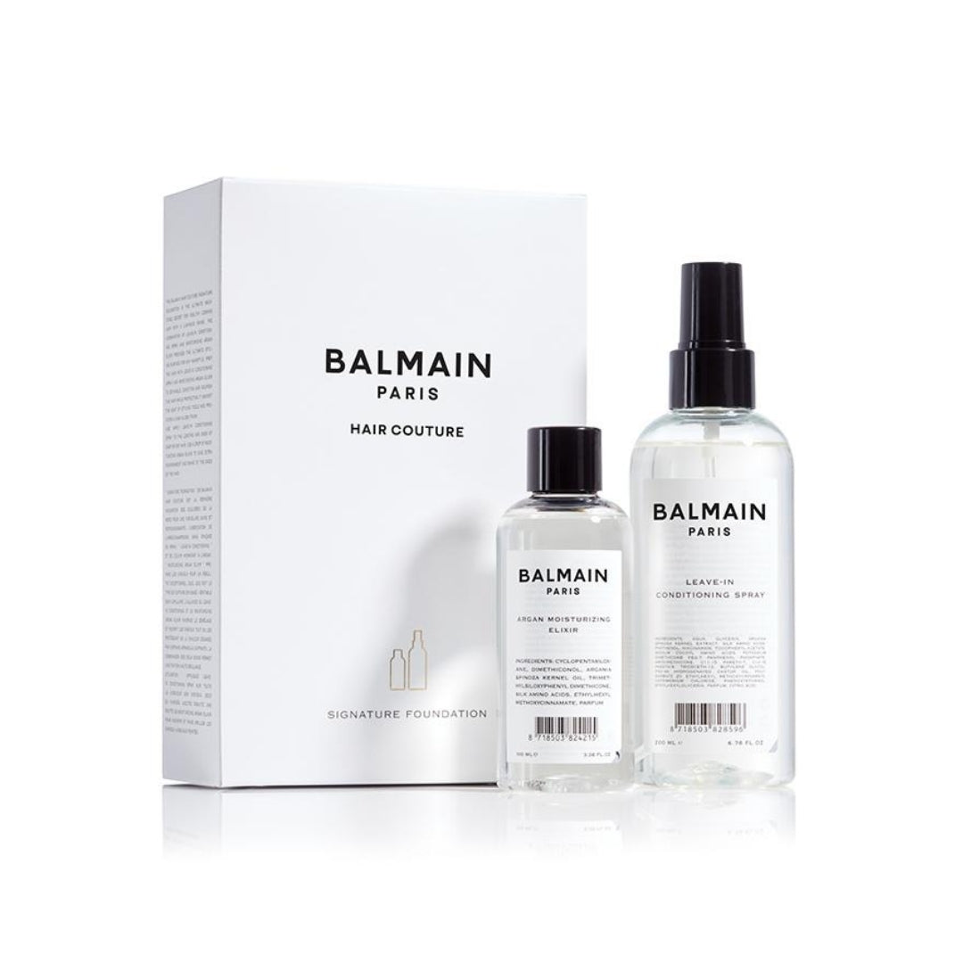 Signature Foundation (Аргановый Эликсир 100мл, Несмываемый Кондиционер 200мл) Balmain Paris Hair Couture balmainhair-ukraine